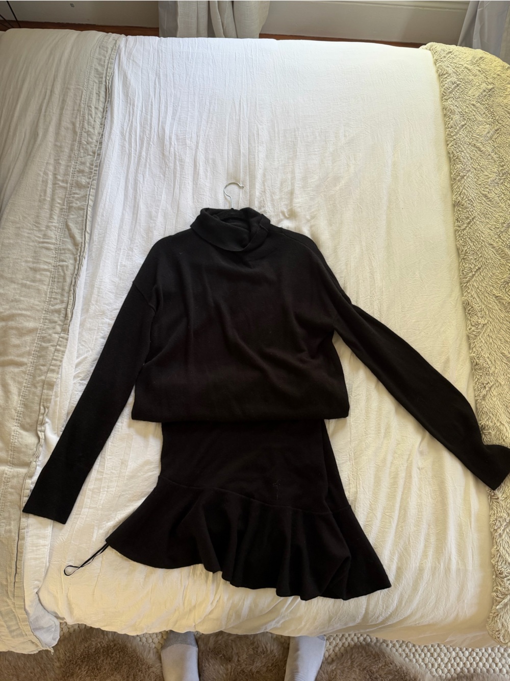AllSaints Black Knit Sweater Dress